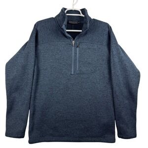 Peter Storm Men Sweater Medium Blue Pullover‎ 1/4 Zip Long Sleeve Outdoor Office